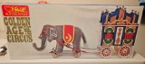 GOLDEN AGE OF CIRCUS STEIFF ELEPHANT AND CALLIOPE WAGON