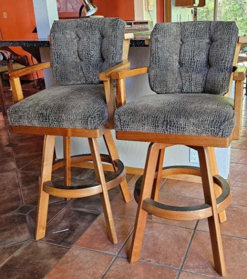 CLOTH BISTRO CHAIRS WITH ARMS