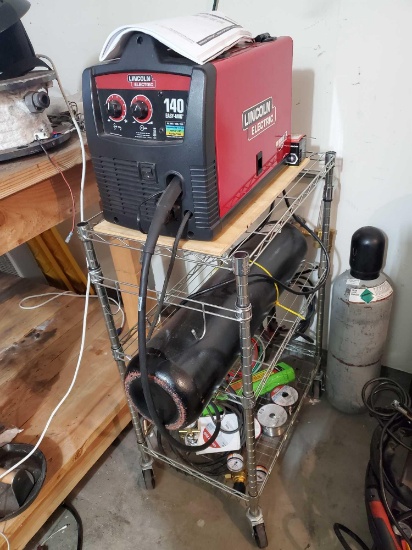 LINCOLN ELECTRIC 140 EASY MIG WELDER WITH ACCESSORIES