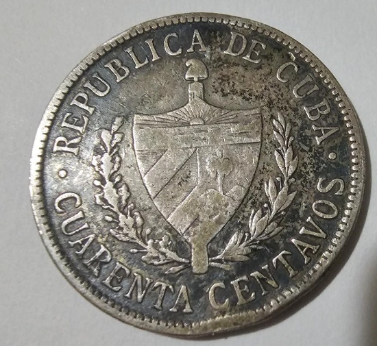 1920 REPUBLIC OF CUBA SILVER COIN