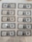 11 ONE DOLLAR SILVER CERTIFICATES