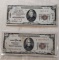 2 1929 SERIES 20 DOLLAR NATIONAL RESERVE NOTES - BROWN SEAL