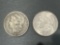 2 1882-S MORGAN SILVER DOLLARS