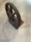 VINTAGE WAGON WHEEL BOOKEND AND ANGEL PRINT