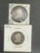 2 CAPPED BUST QUARTERS