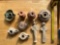 EQYPTIAN OIL LAMPS - ANTIQUE ROMAN - FIGURES WITH ANIMAL HEADS