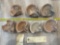 7 LATE BRONZE AGE CLAY OIL LAMPS