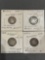 4 SEATED LIBERTY DIMES