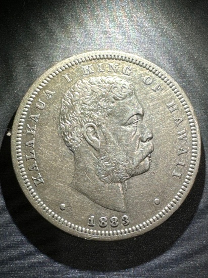 1883 HAWAIIAN SILVER HALF DOLLAR