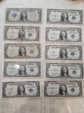 11 ONE DOLLAR SILVER CERTIFICATES