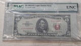 PMG 5 DOLLAR UNCIRCULATED NOTE