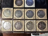 FOUR FRENCH INDO-CHINA PIASTRE COINS
