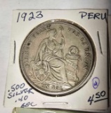SIX MIXED VINTAGE FOREIGN COINS