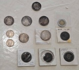 13 COLLECTIBLE COINS 1800 TO 1900
