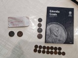 LINCOLN CENT PENNY BOOK WITH LOOSE COLLECTIBLE PENNIES