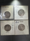 4 LIBERTY SEATED QUARTERS