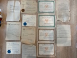 STOCK CERTIFICATES AND COURT DOCUMENTS