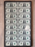 UNCUT SHEET OF ONE DOLLAR BILLS USA TREASURY