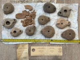 11 OLD EGYPTIAN OIL LAMPS
