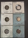 6 SEATED LIBERTY DIME