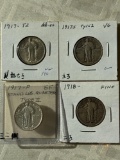 4 STANDING LIBERTY QUARTERS