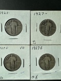4 1927 STANDING LIBERTY QUARTERS