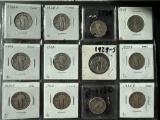 12 STANDING LIBERTY SILVER QUARTERS