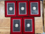5 1973-S EISENHOWER SILVER DOLLARS