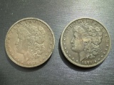 2 1878-S MORGAN SILVER DOLLARS