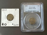 2 FLYING EAGLE CENTS