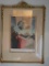 SEATED VICTORIAN LADY GILDED WOOD FRAME PICTURE