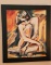 ABSTRACT NUDE FEMALE OIL ON CANVAS PAINTING