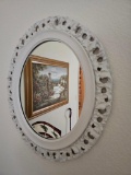 VICTORIAN STYLE WHITE WALL MIRROR