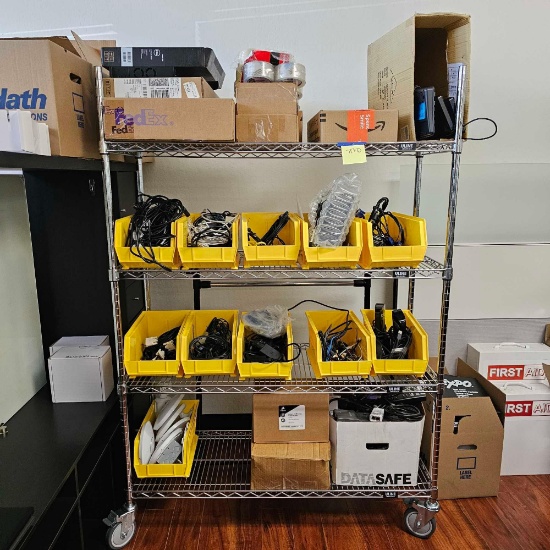 METRO RACK WITH PARTS BINS