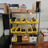 METRO RACK WITH PARTS BINS
