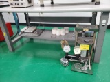 CARVER PRESS, STIRRER AND TABLE