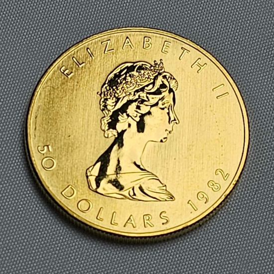 1982 50 DOLLAR CANADIAN GOLD MAPLE LEAF COIN