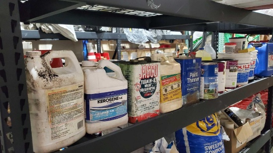 PAINT AND CHEMICAL CONTENTS OF SHELF