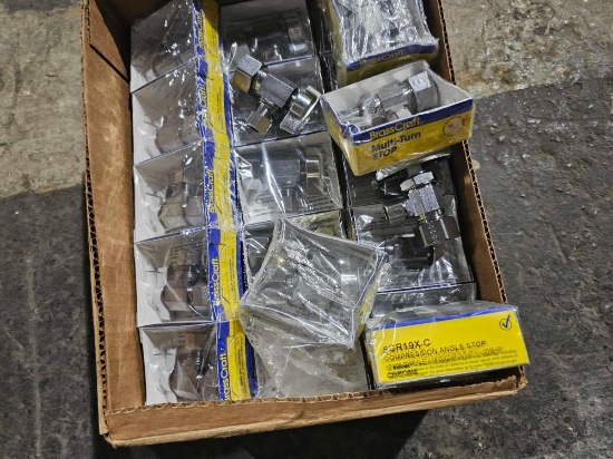 BOX OF BATHROOM BALL VALVES