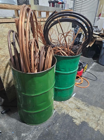 2 LARGE BINS OF COPPER