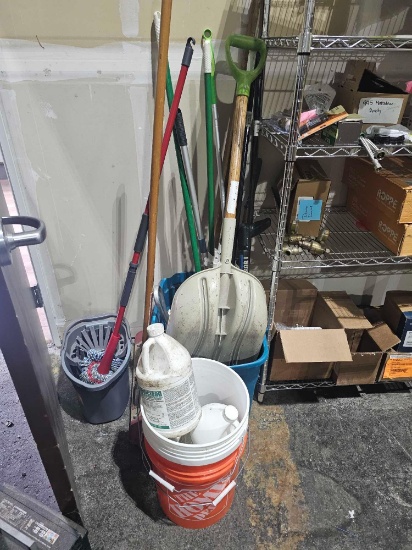 BUCKETS OF CLEANING GEAR