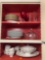 GLASSWARE & WEDGEWOOD CHINA PLATES