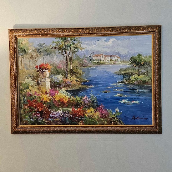 FRAMED OIL ON CANVAS