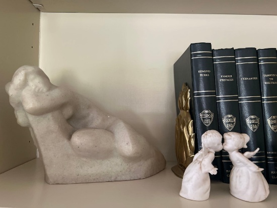 VINCENT GLINSKY FIGURE AND HARVARD CLASSICS BOOKS