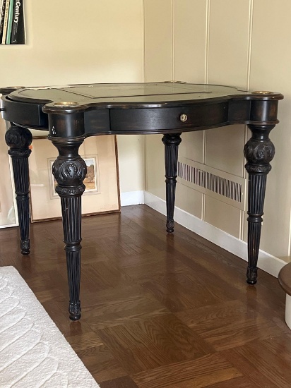 LEATHER TOP GAME TABLE