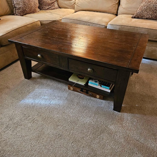 POTTERY BARN RECTANGULAR COFFEE TABLE
