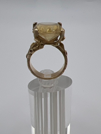 14K GOLDEN CITRINE RING
