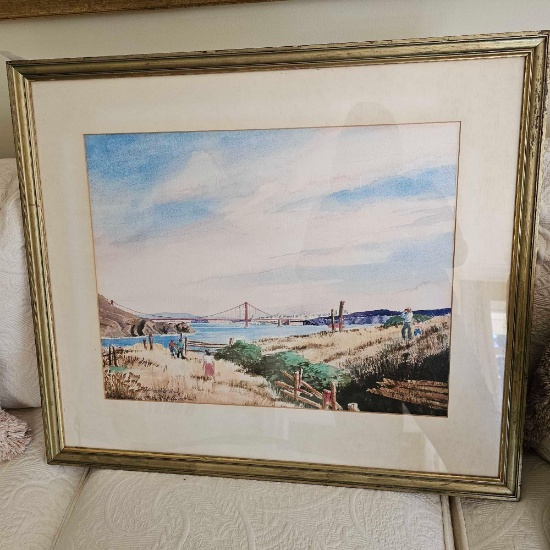 GOLDEN GATE BRIDGE WATERCOLOR