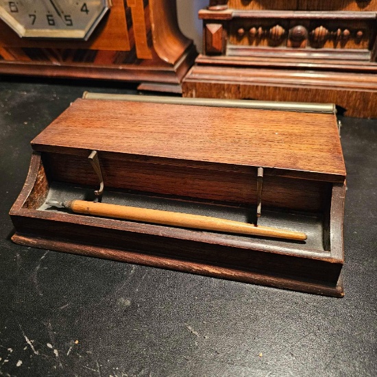 VINTAGE INK WELL AND STAMP SCALE