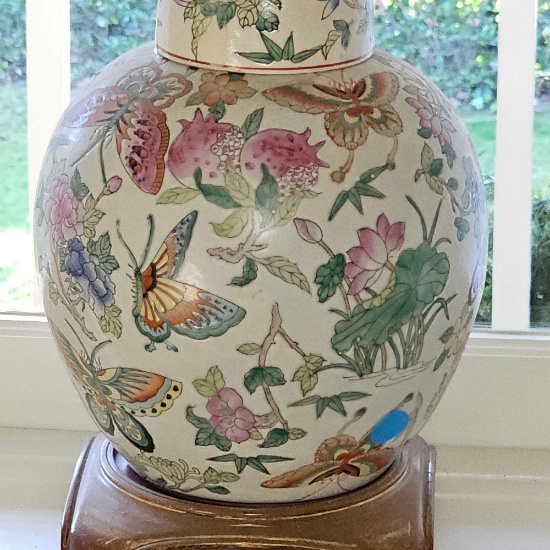 PORCELAIN GINGER JAR VASE